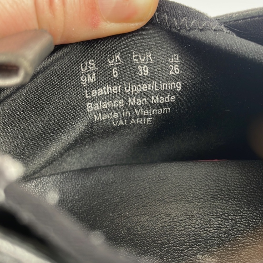 27 Edit | Valarie 100% Genuine Real Leather Upper Lace Up Sneaker Kicks Black 9M - Picture 13 of 13